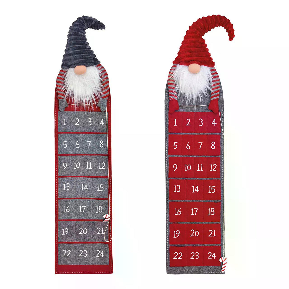Adventkalender Wichtel Filz »rot/grau 26x125x10cm«