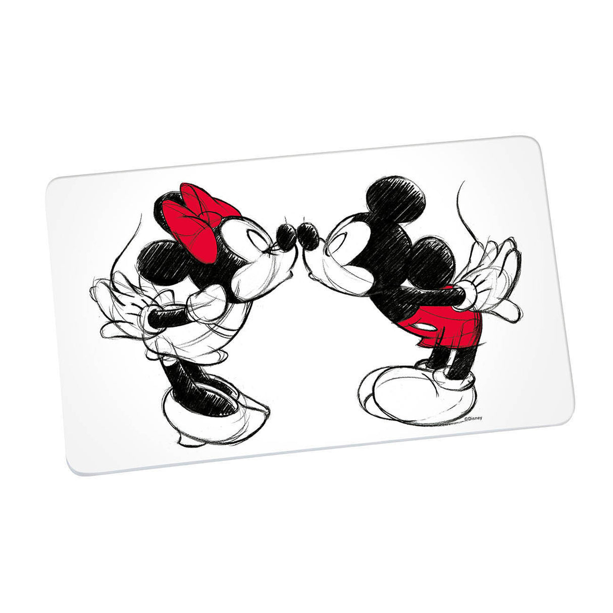 Brettchen »Mickey Kiss Sketch rot«