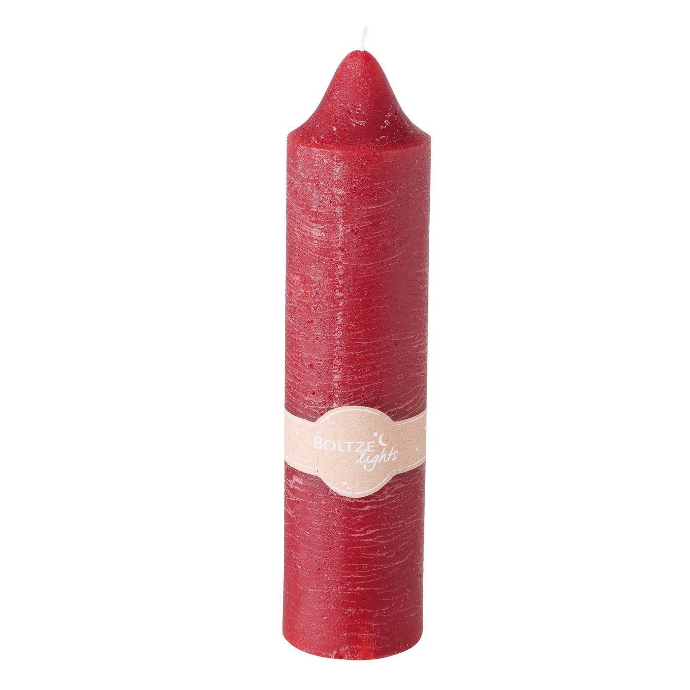 Boltze Stumpenkerze »Church rustic rot 38cm«