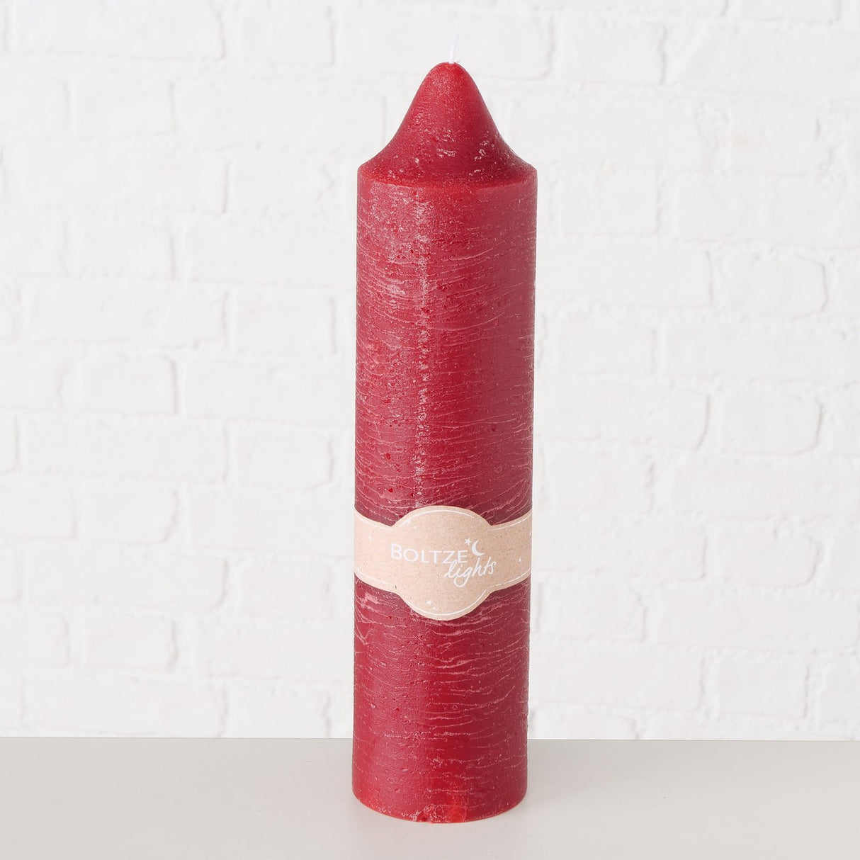 Boltze Stumpenkerze »Church rustic rot 38cm«