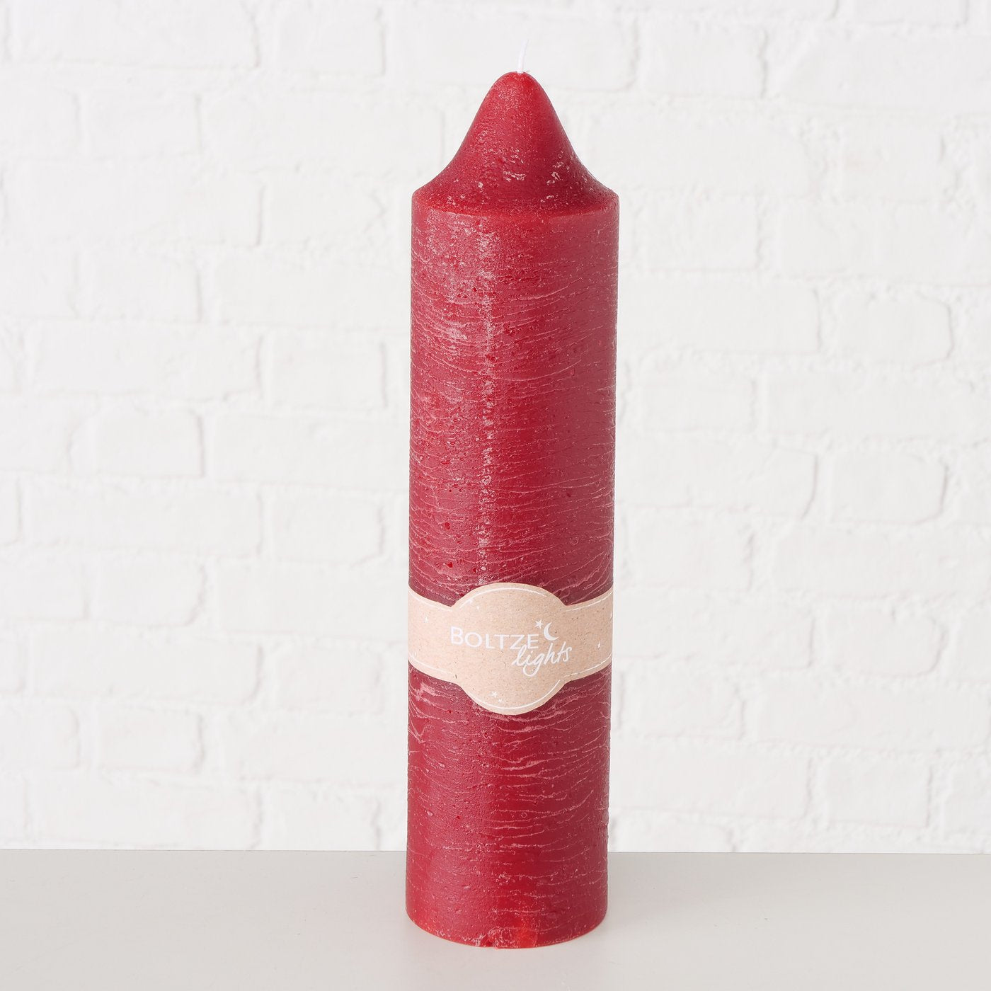 Boltze Stumpenkerze »Church rustic rot 38cm«
