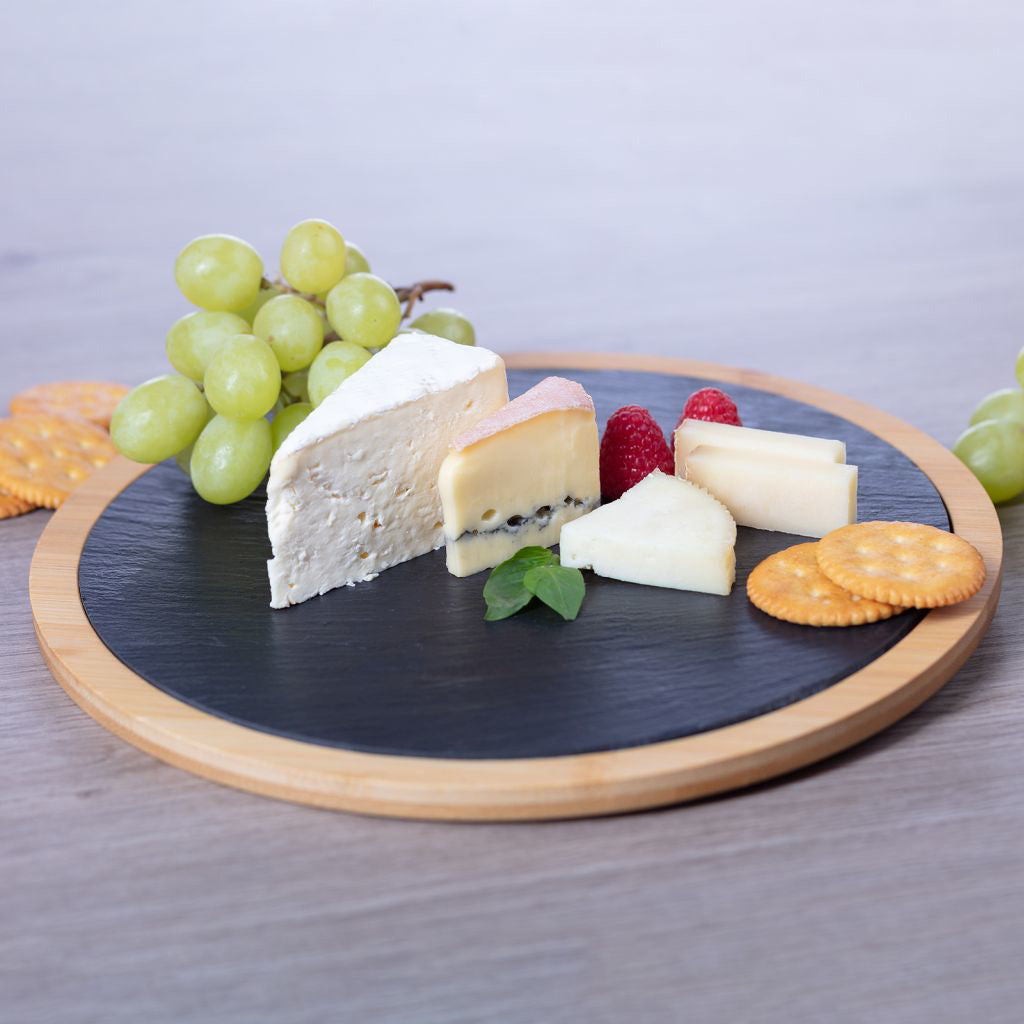 Servierplatte Rund ø 28 cm »Tapas & Friends Schiefer in Bambus«