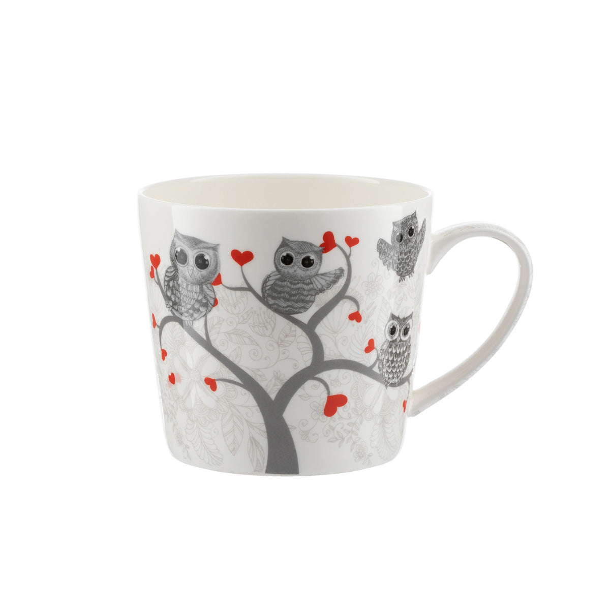 Teetasse Modern 0,4L »Eulen & Herzen«