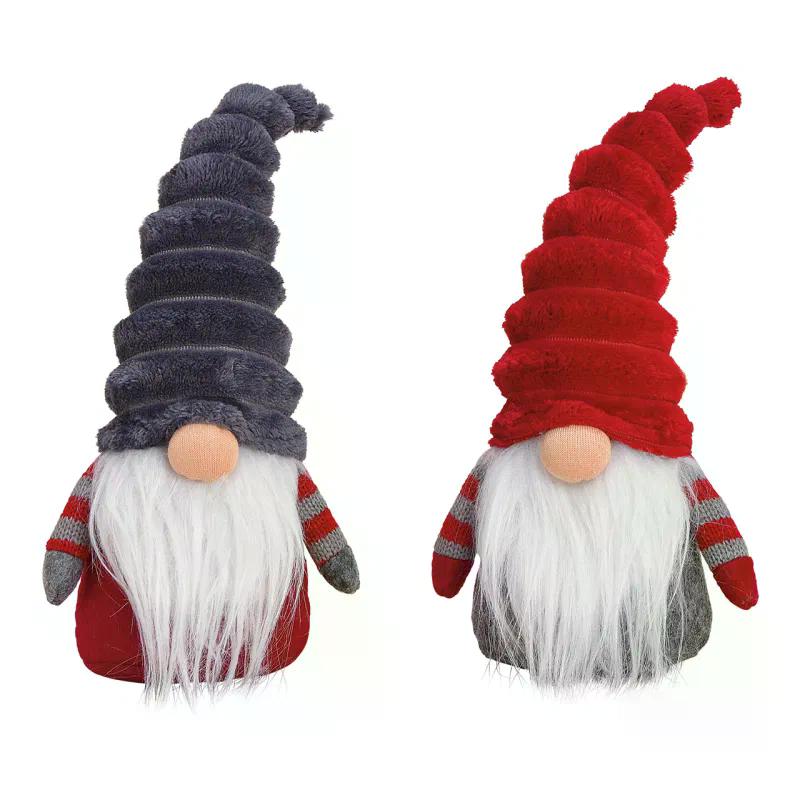 Weihnachtswichtel 2er-Set »Mütze rot/grau 28cm«