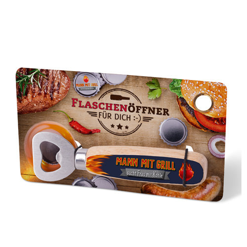 Flaschenöffner »Mann mit Grill«