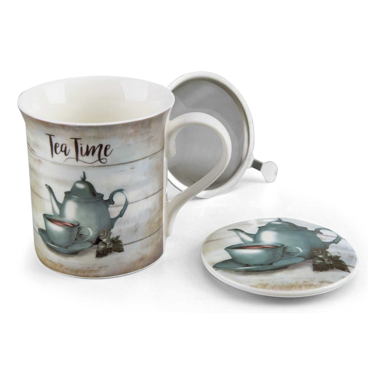 Kräuterteetasse Tea Time »Porzellan mit Deckel und Sieb 0,30L«