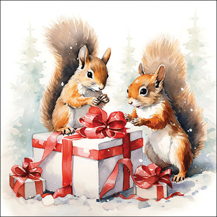 Servietten »Weihnachten Eichhörnchen 33x33 cm«