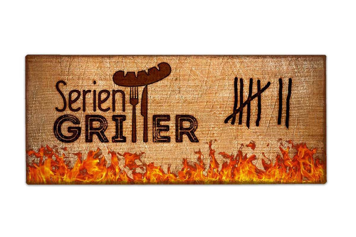 Schild »Seriengriller«