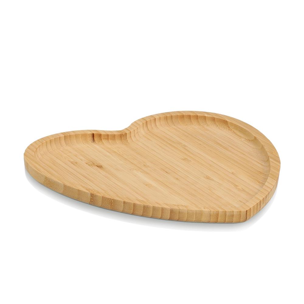 Serviertablett Herz Bambus »27 x 25 x 1,5 cm«
