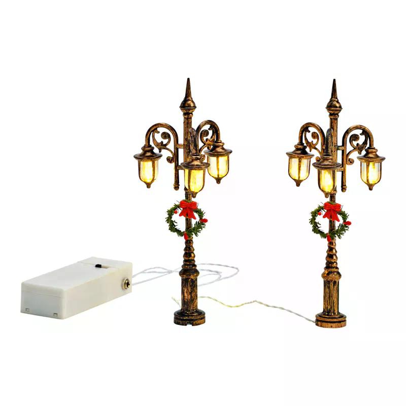 Straßenlaterne mit Licht »2er-Set schwarz 15cm«