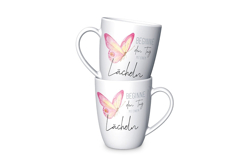 Tasse »Beginne den Tag mit einem Lächeln«