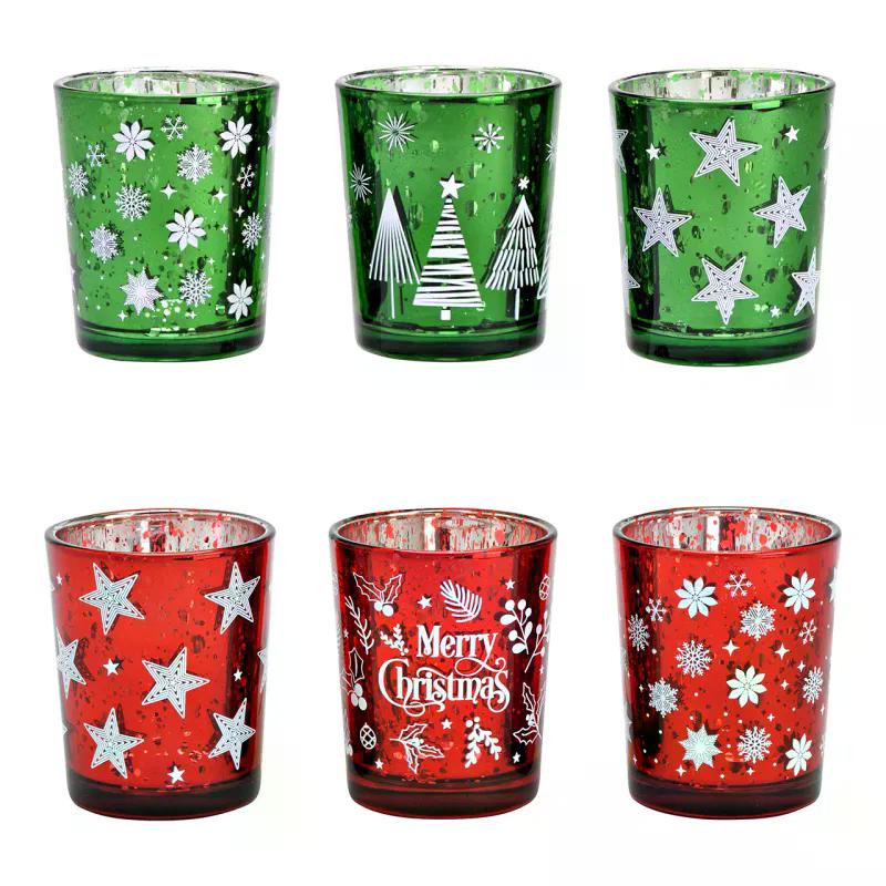 Teelichthalter Glas »3er-Set rot/grün 7cm«