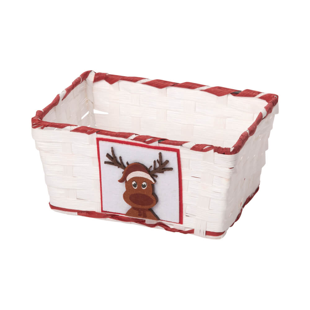 Weihnachtskorb weiß »Rentier«