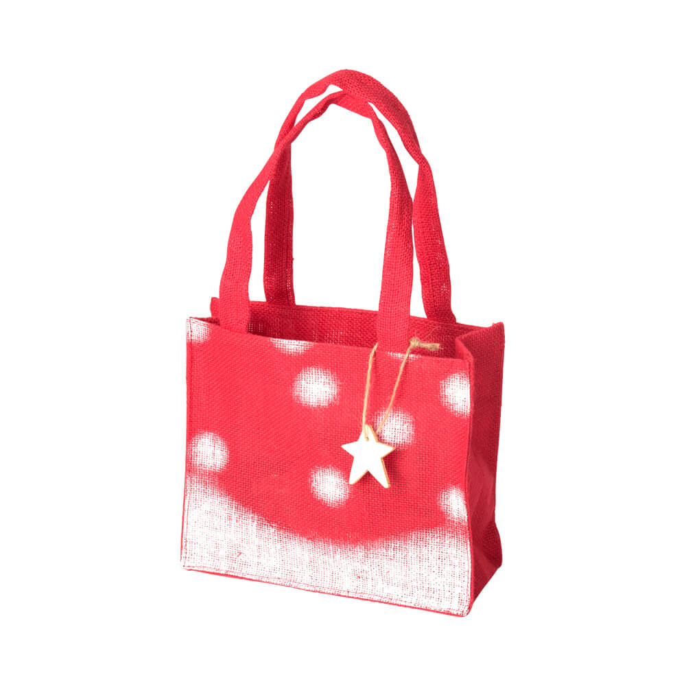 Weihnachtstäschchen »Jute rot«