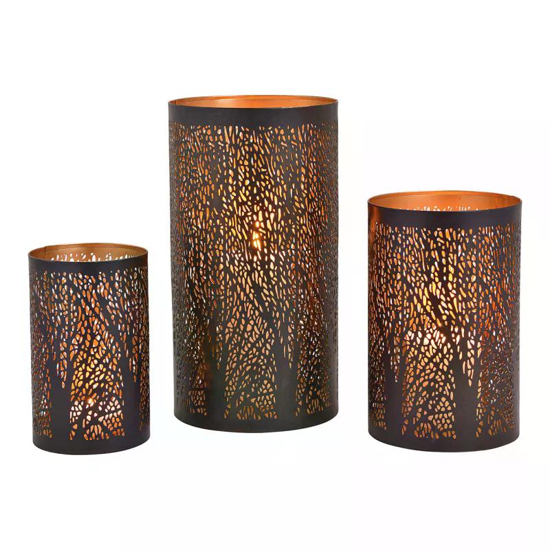 Windlicht Metall »Baum Dekor schwarz 16cm«