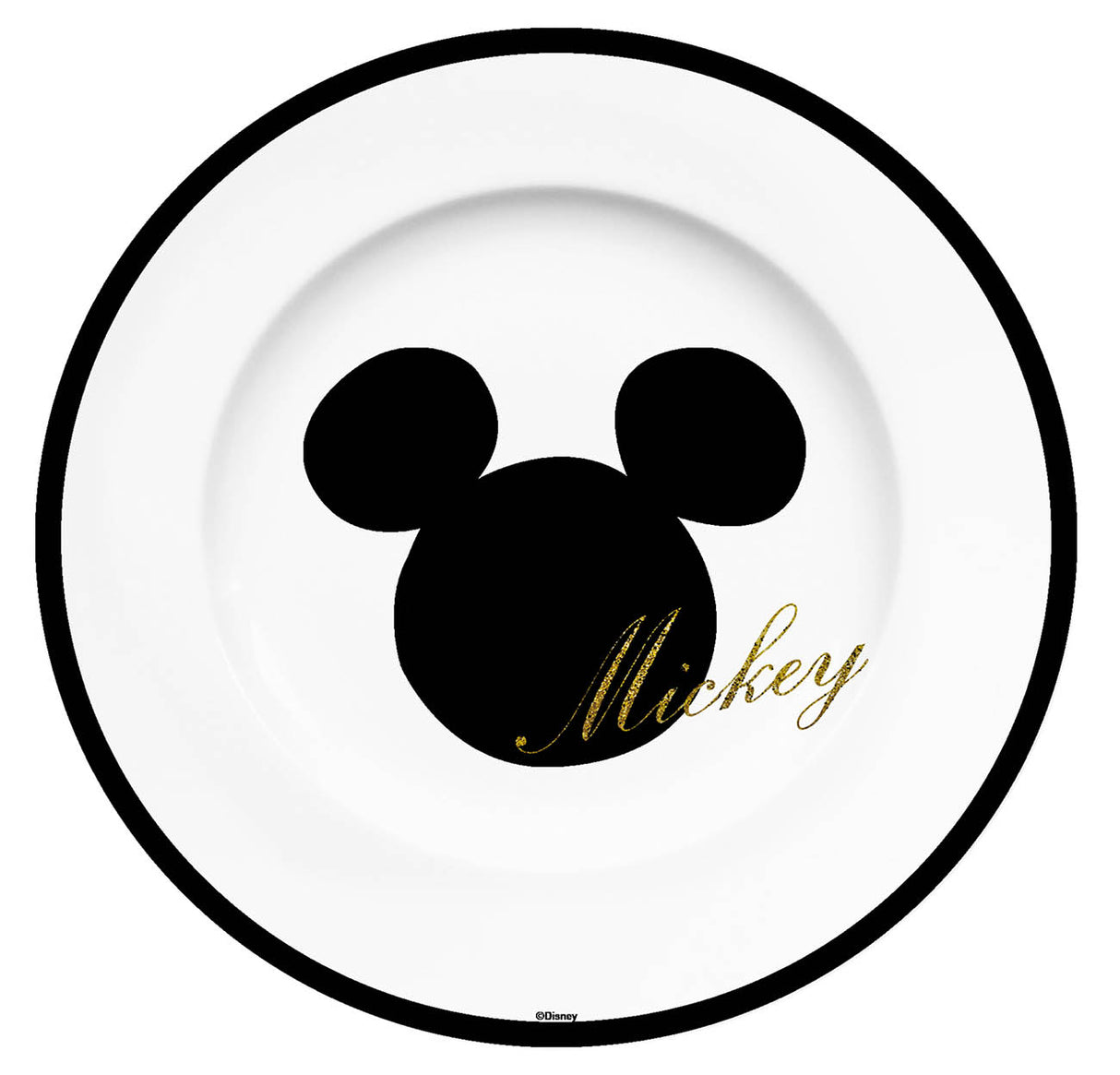 Teller »Mickey Gold Glitzer 21cm«