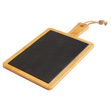 Servierplatte mit Griff 32 x 18 cm »Tapas & Friends Schiefer in Bambus«