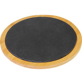 Servierplatte Rund ø 28 cm »Tapas & Friends Schiefer in Bambus«