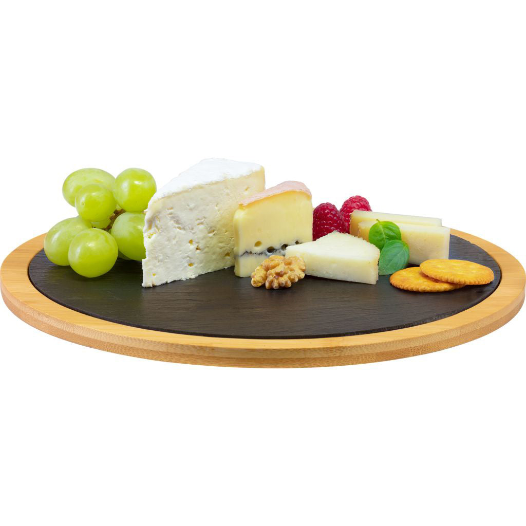 Servierplatte Rund ø 28 cm »Tapas & Friends Schiefer in Bambus«