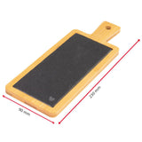 Tapasplatte 23 x 9 cm »Tapas & Friends Schiefer in Bambus«