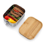Lunchbox 770ml »Edelstahl/Bambus«