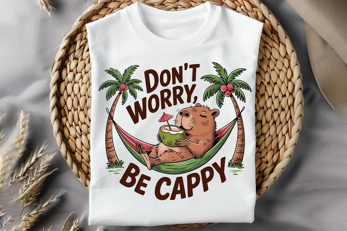 T-Shirt »Don't worry be Cappy Hängematte«