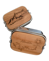 Lunchbox mit Massivholz Schneidebrett 1200ml »Edelstahl/Eiche«