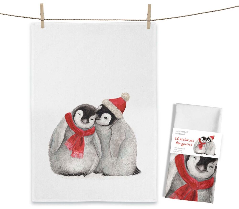 Geschirrtuch »Weihnachtspinguine«