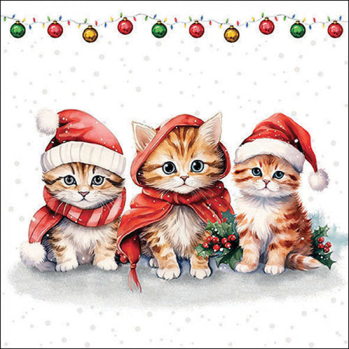 Servietten »Weihnachten Funny Santa Cat 33x33 cm«