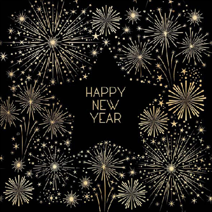 Servietten »Happy New Year Gold«