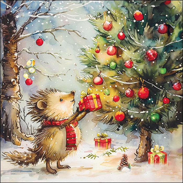 Servietten »Weihnachten Igel«