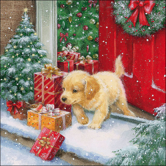 Servietten »Weihnachten Hund 33x33 cm«