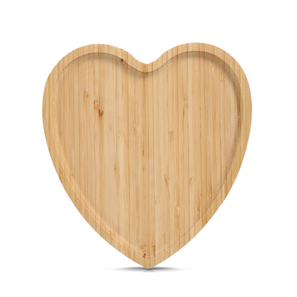 Serviertablett Herz Bambus »27 x 25 x 1,5 cm«