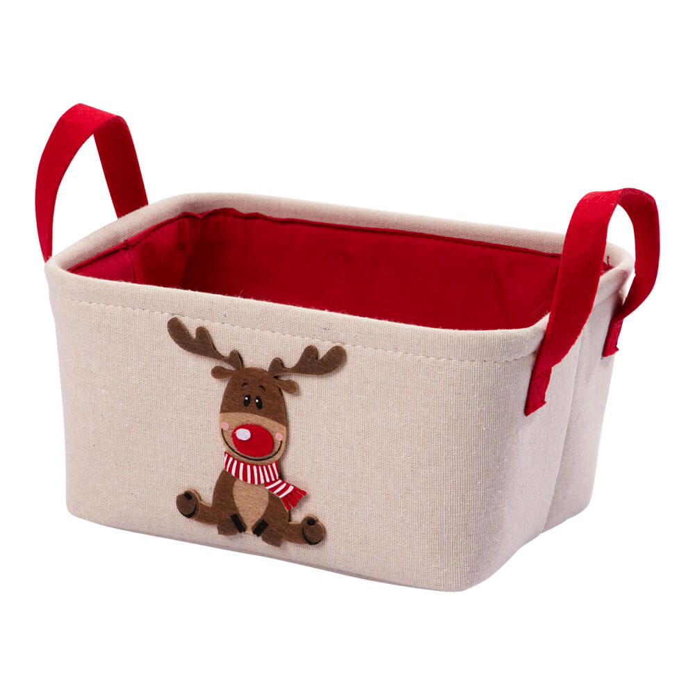 Weihnachtskorb Jute »groß Rentier«