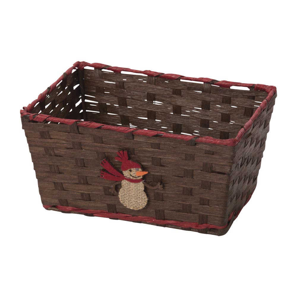 Weihnachtskorb braun »Schneemann«
