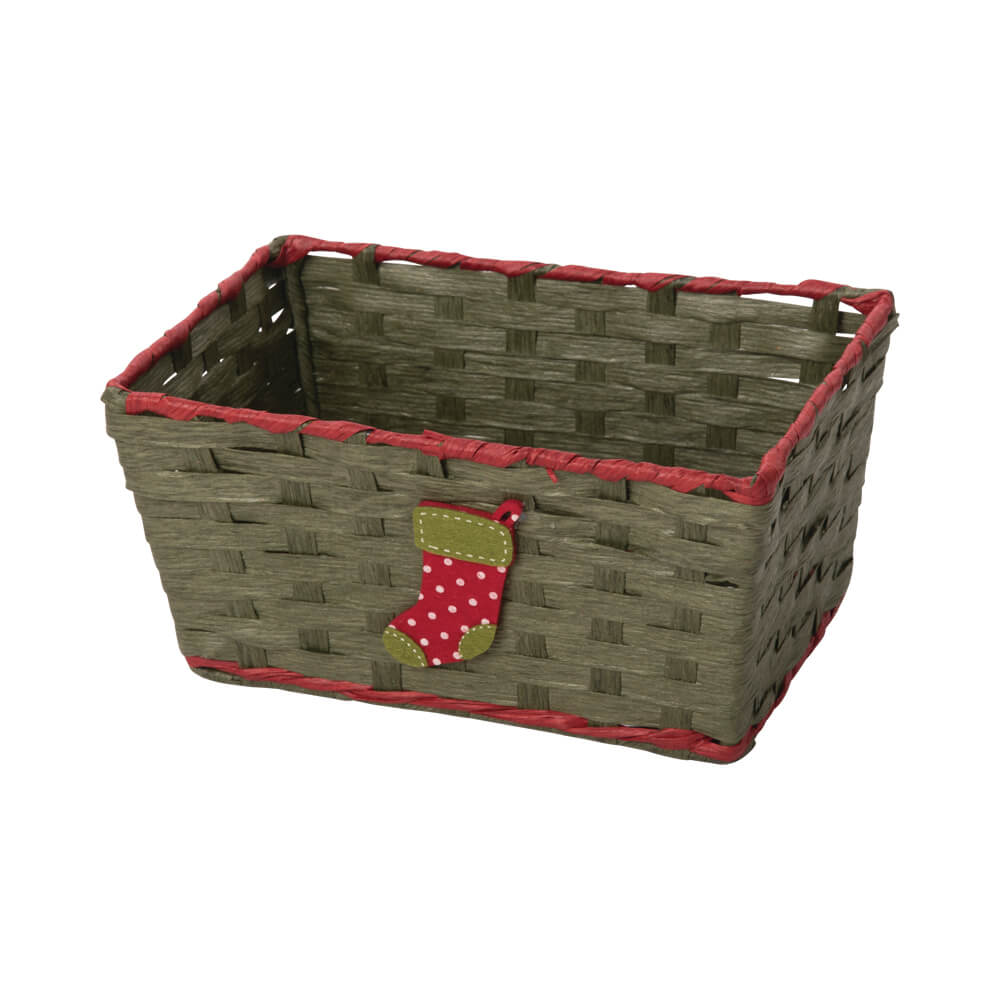 Weihnachtskorb grün »Weihnachtssocke«