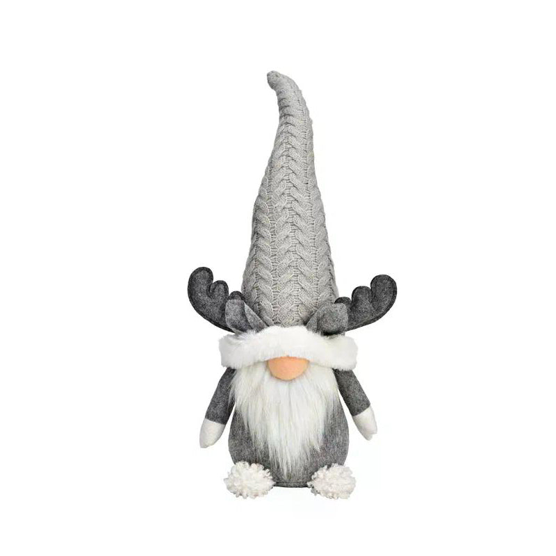 Wichtel »mit Rentiergeweih weiß/grau 46cm«