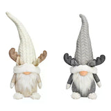 Wichtel »mit Rentiergeweih weiß/grau 46cm«