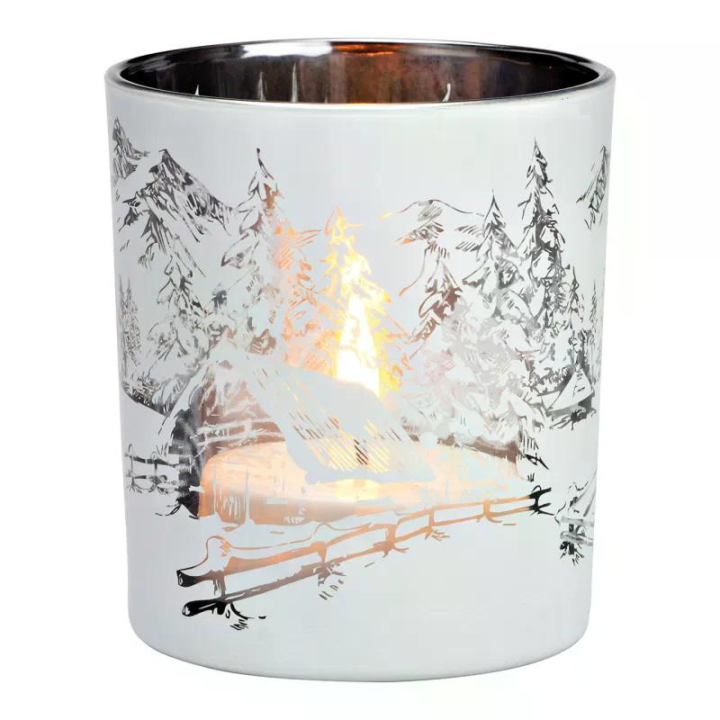 Windlicht Glas »Winterwald weiß 10cm«